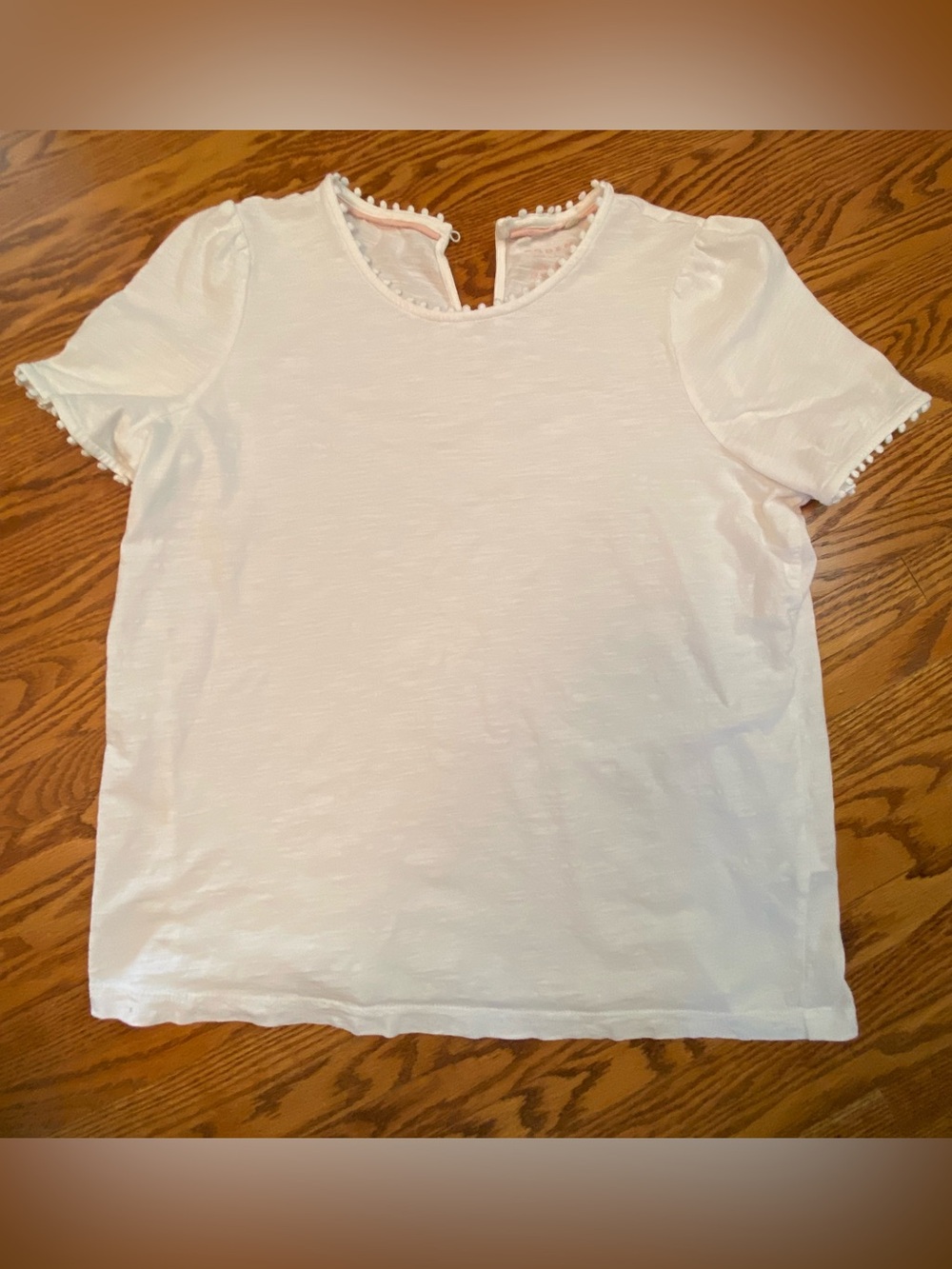 Boden 10 US - Short Sleeve Tee with Pom Trim